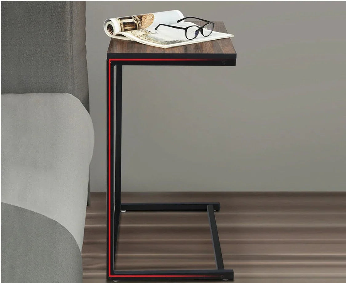 Industrial Styled C Shaped Side End Table - myhomestore.com.pk