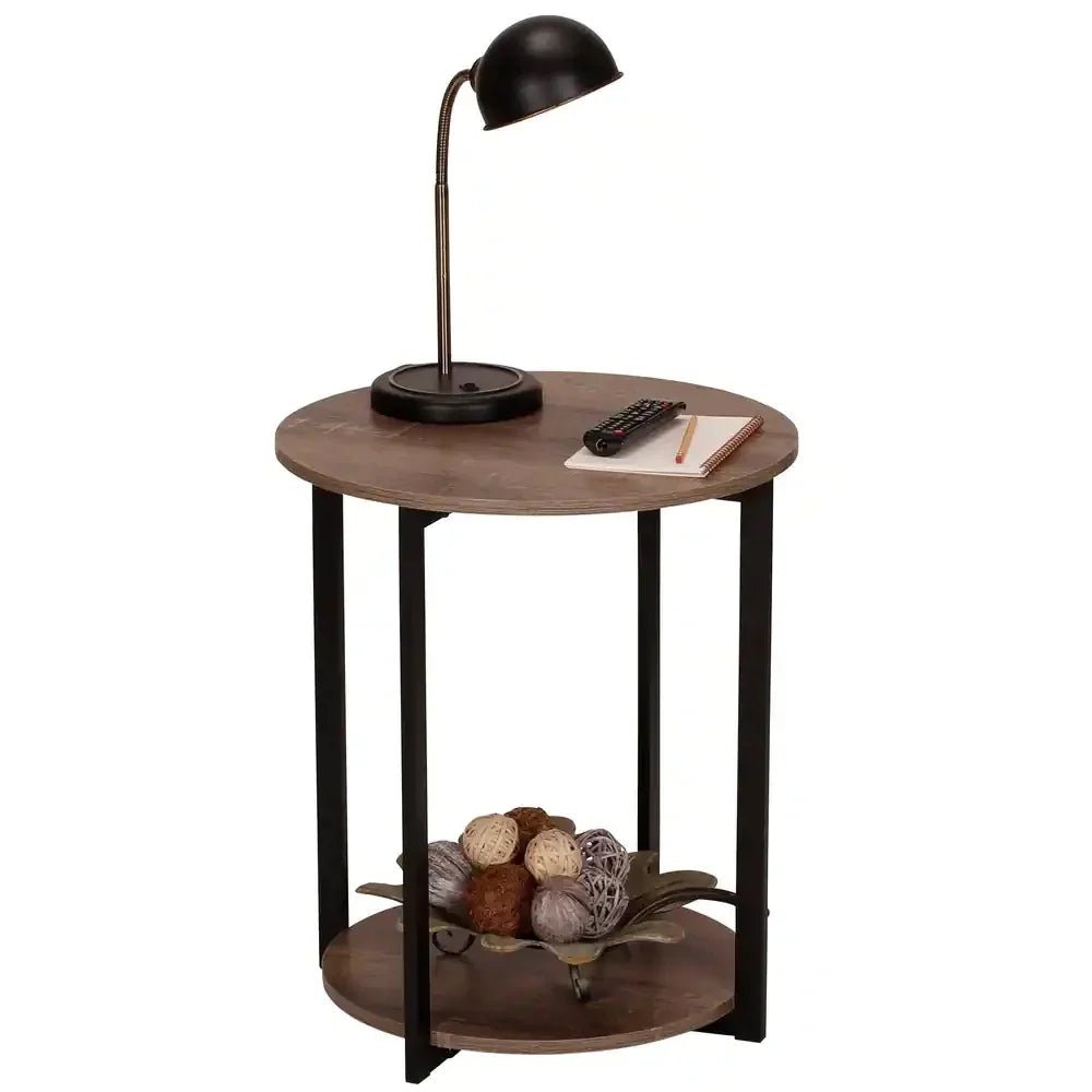 Carbon Loft Mullis Round Double Tier End Table - myhomestore.com.pk