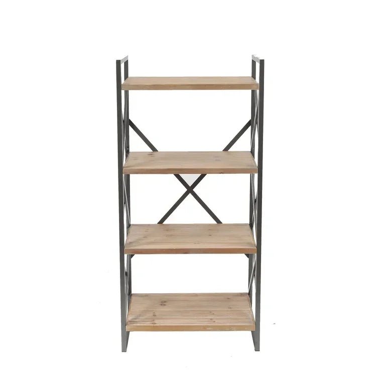 Carncoagh 54.3'' H x 24'' W Iron Etagere Bookcase - myhomestore.com.pk