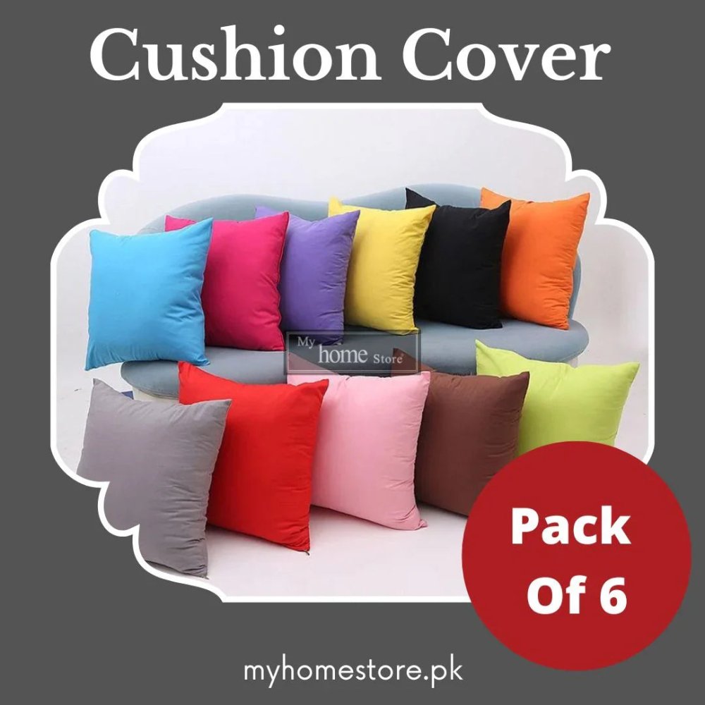 Cotton Cushion Cover ( pack of 6 ) - myhomestore.com.pk
