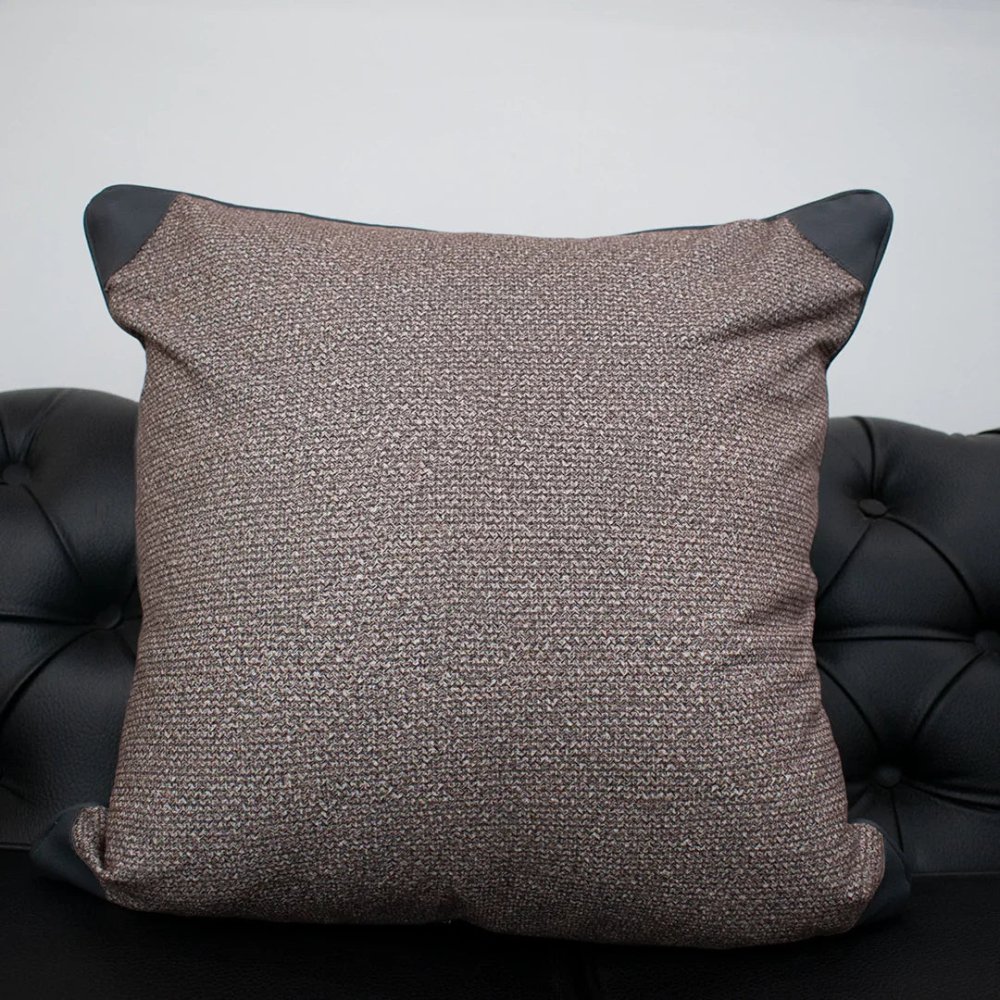 Cushion with Leather work - myhomestore.com.pk