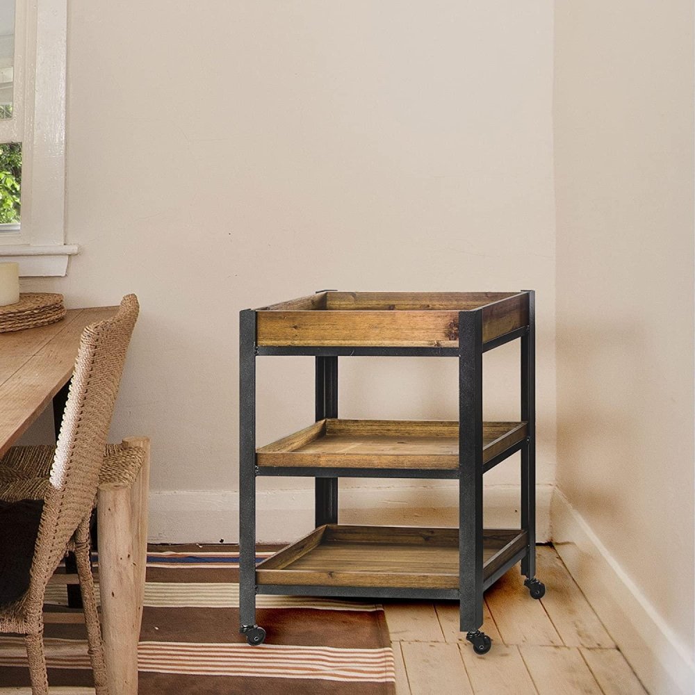 Decor Rolling Storage Cart with Shelves - myhomestore.com.pk