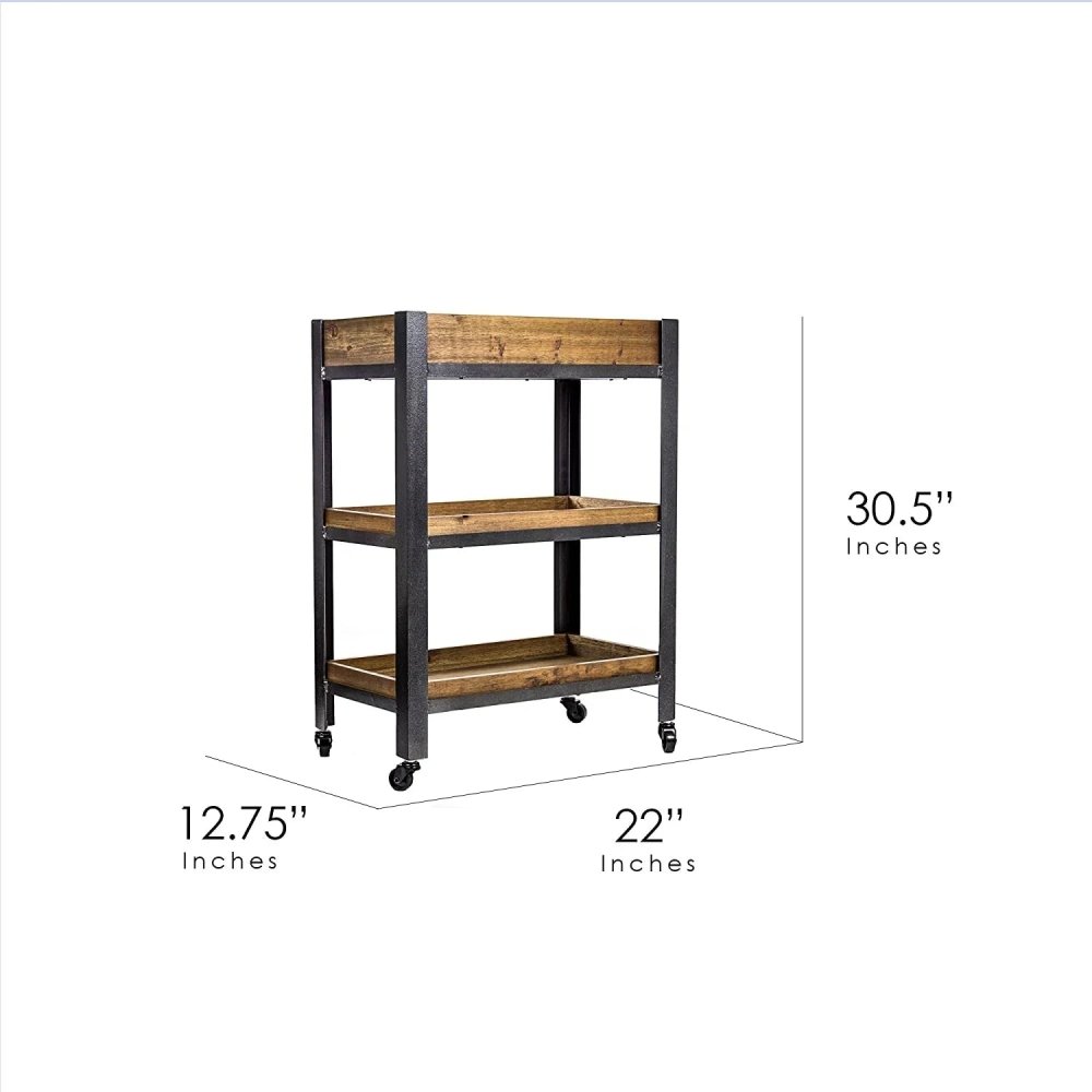 Decor Rolling Storage Cart with Shelves - myhomestore.com.pk