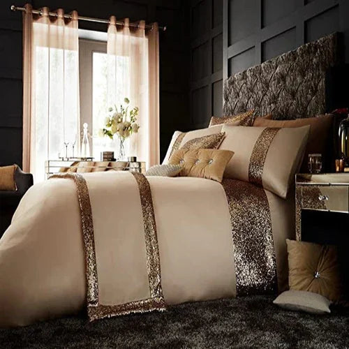 Luxury Bridal Bedding Duvet Set With Sequence with Filling - myhomestore.com.pk