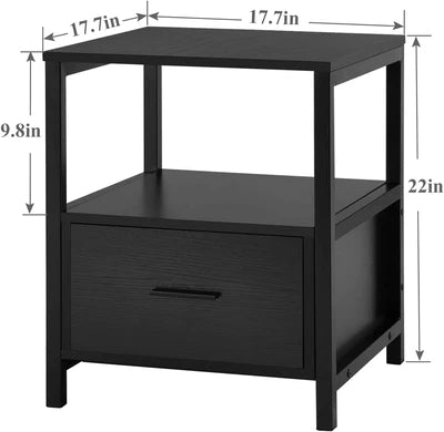 Metal Bed Frame With 2 Side Table
