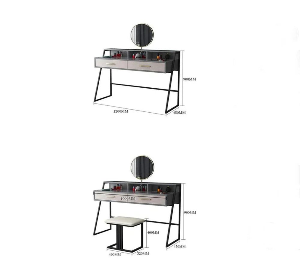 Dressing Table Set Light Chain Cosmetic Table Mirror Dressing Table - myhomestore.com.pk