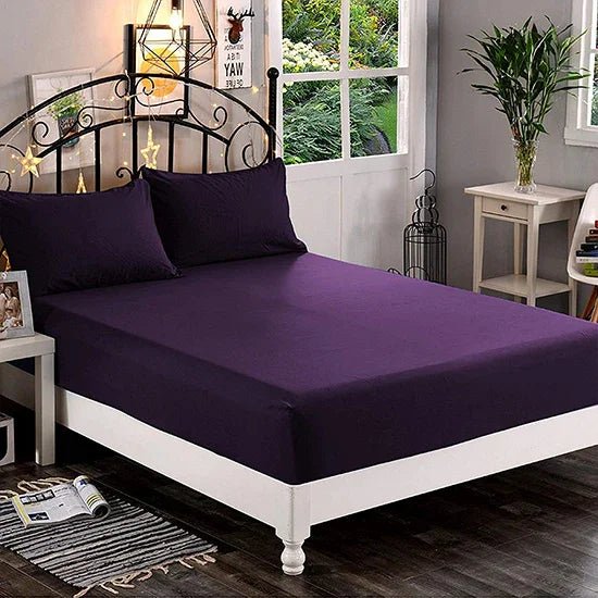 Fitted sheet (Purple) - myhomestore.com.pk