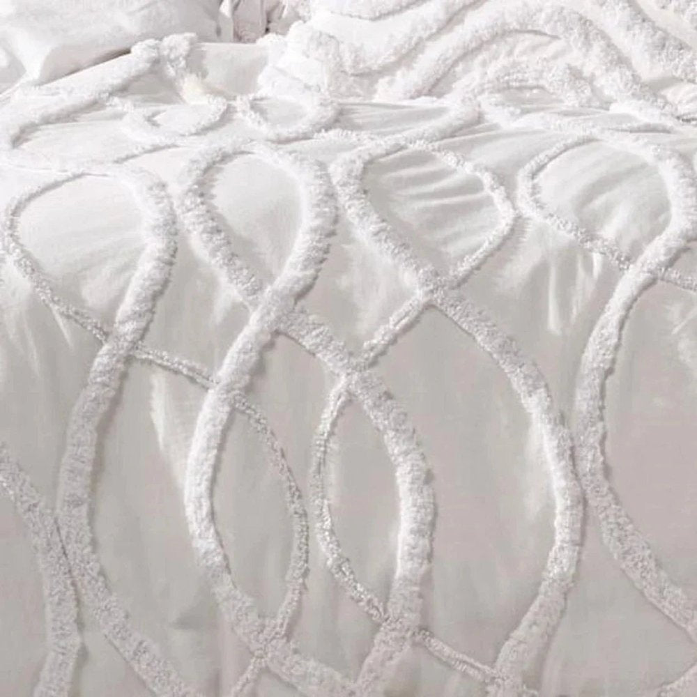 Floral Tufted Cotton Duvet Cover Set - myhomestore.com.pk