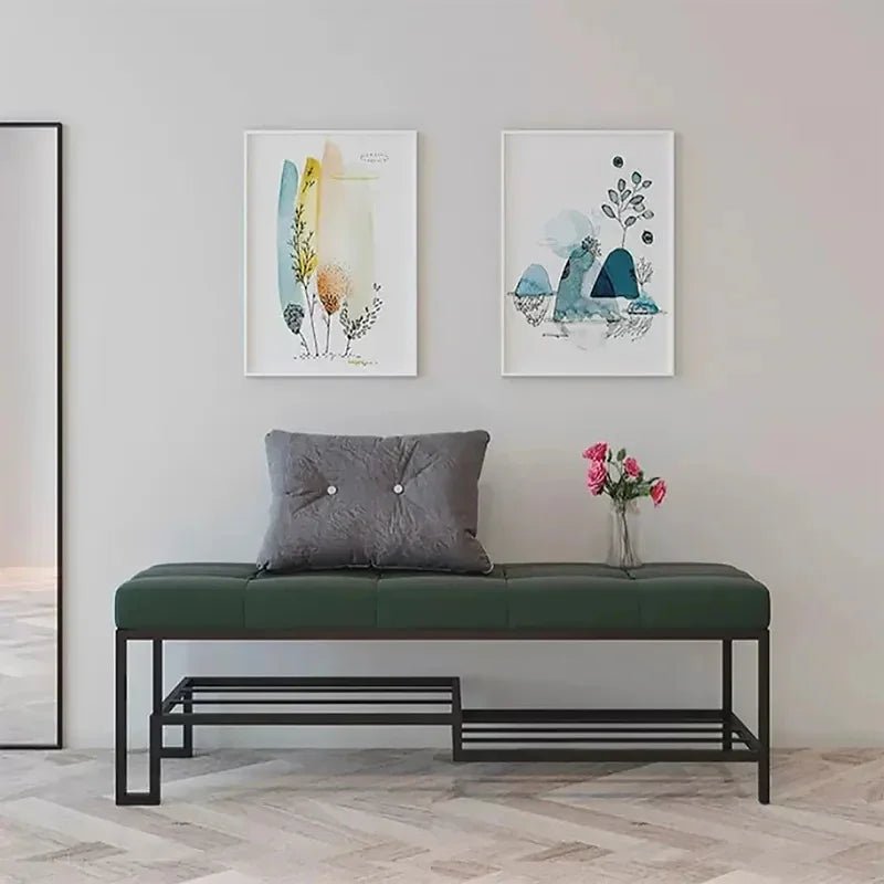 Hallway Upholstered Bench with Shoe Storage - myhomestore.com.pk