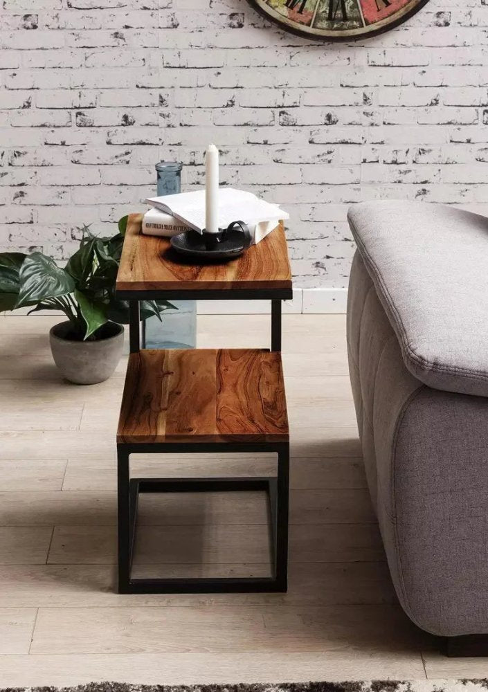 Highline S Shaped Corner Side Coffee Table - myhomestore.com.pk