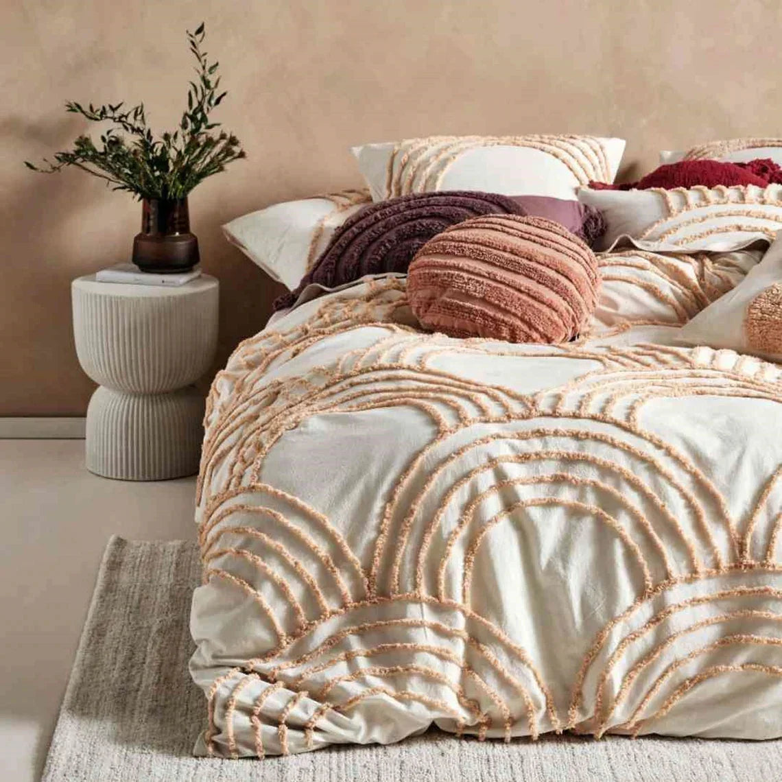 Circular Tufted Duvet Cover Set - myhomestore.com.pk