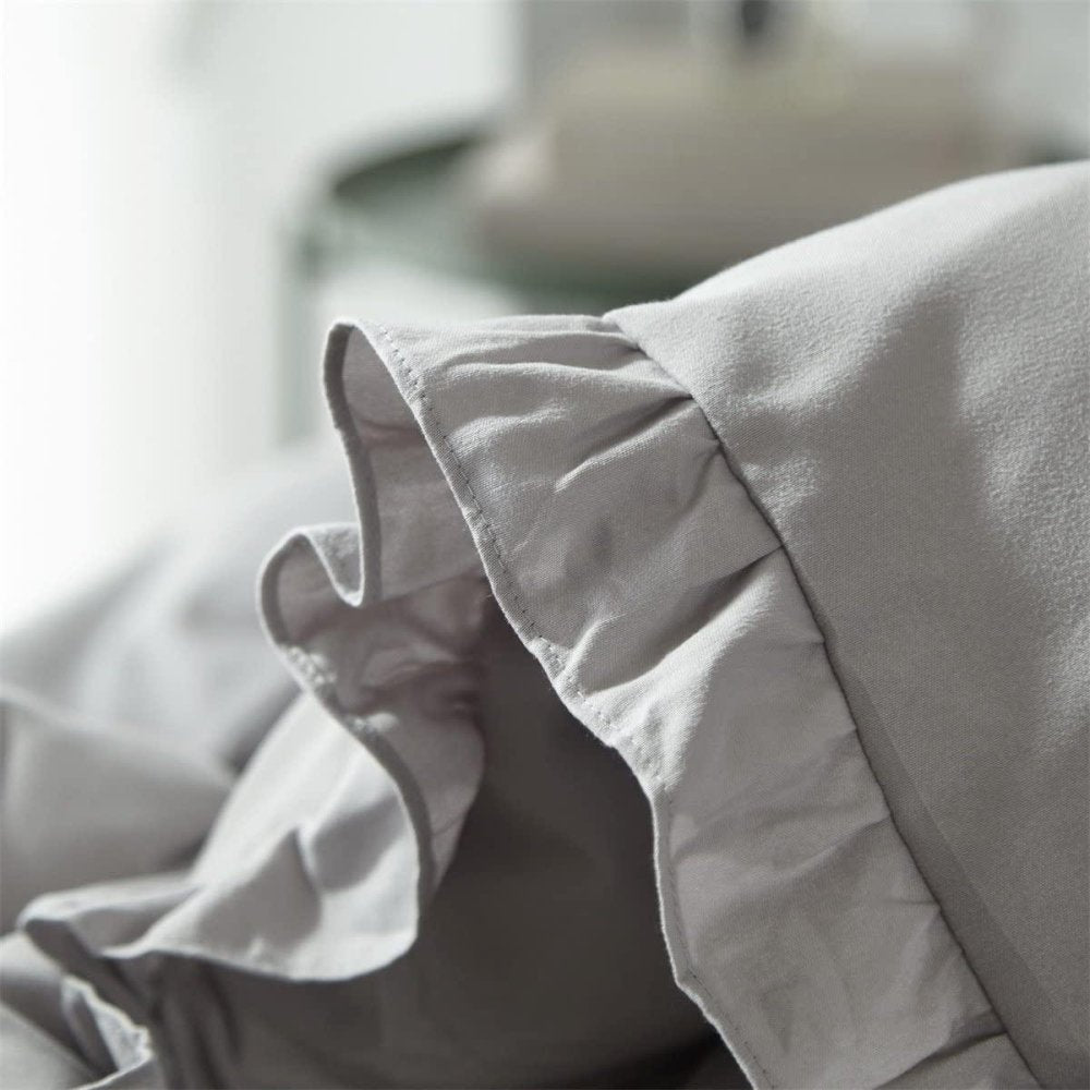 Lotus Leaf Duvet Cover (Light Grey) - myhomestore.com.pk