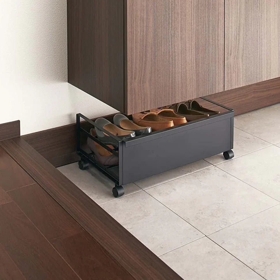Low - Profile Hidden Storage Rolling Shoe Rack - myhomestore.com.pk