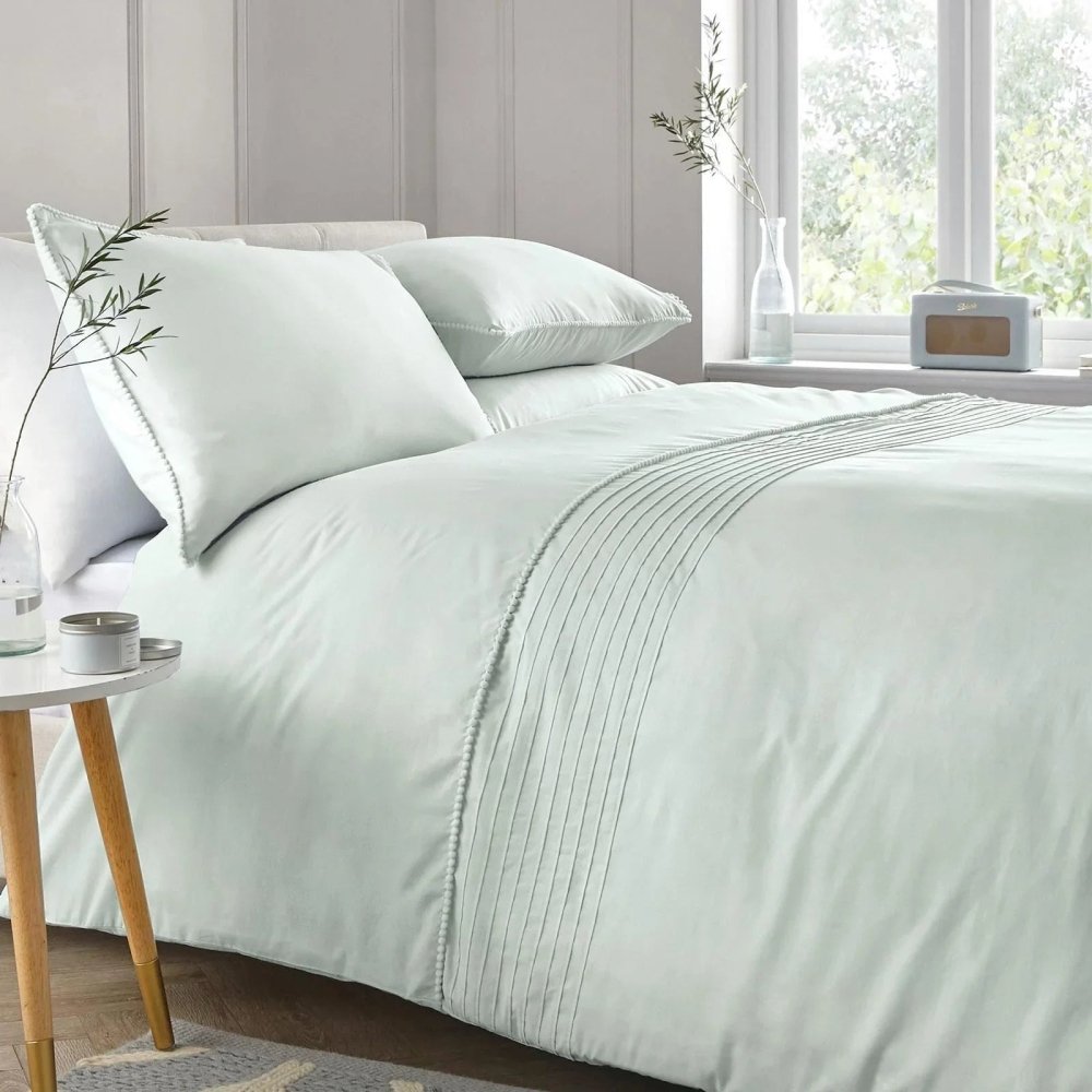 Luxury Pleated with Lace Duvet Set - myhomestore.com.pk