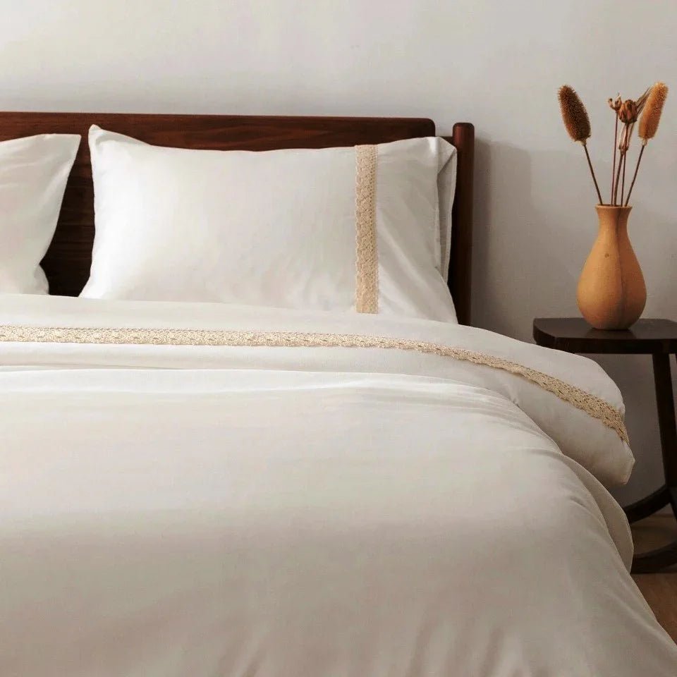 Luxury Sage Duvet With Mesh Ground Lace - myhomestore.com.pk