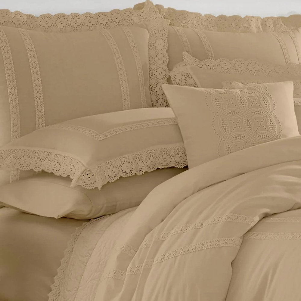 Luxury Soft Duvet Set With Lace - myhomestore.com.pk