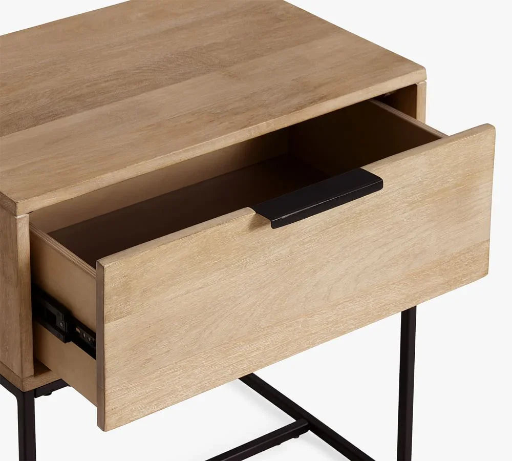 MDF & Iron Drawer Side Table – Stylish & Durable - myhomestore.com.pk