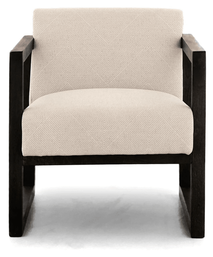 Metal Arm Cream Accent Chair - myhomestore.com.pk