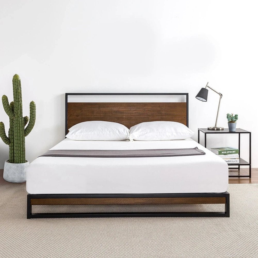 Metal Bed Frame With 2 Side Table - myhomestore.com.pk