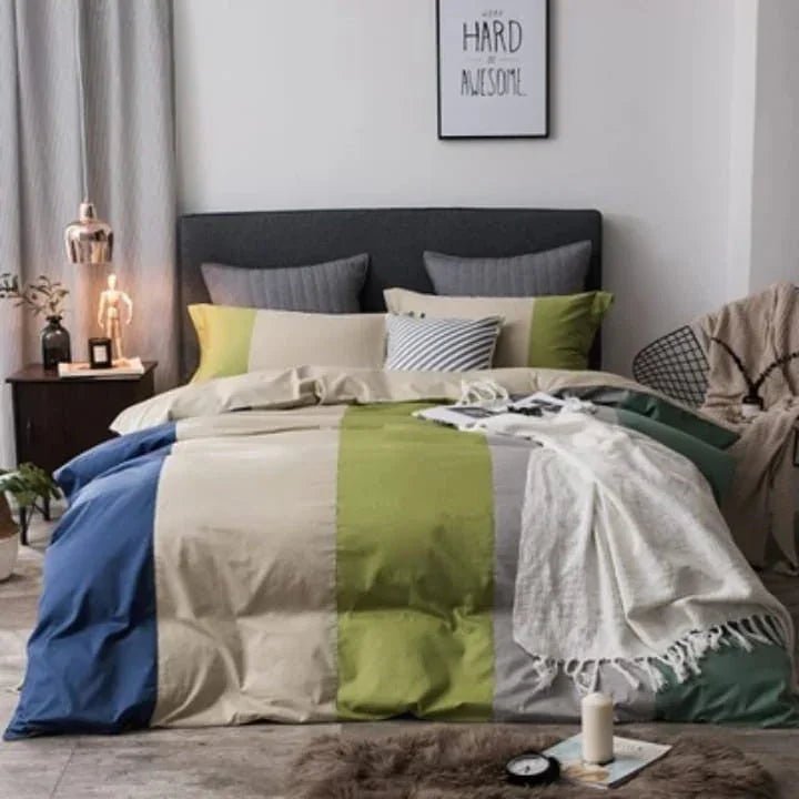 Mix Stylish Stripe Duvet Set - myhomestore.com.pk