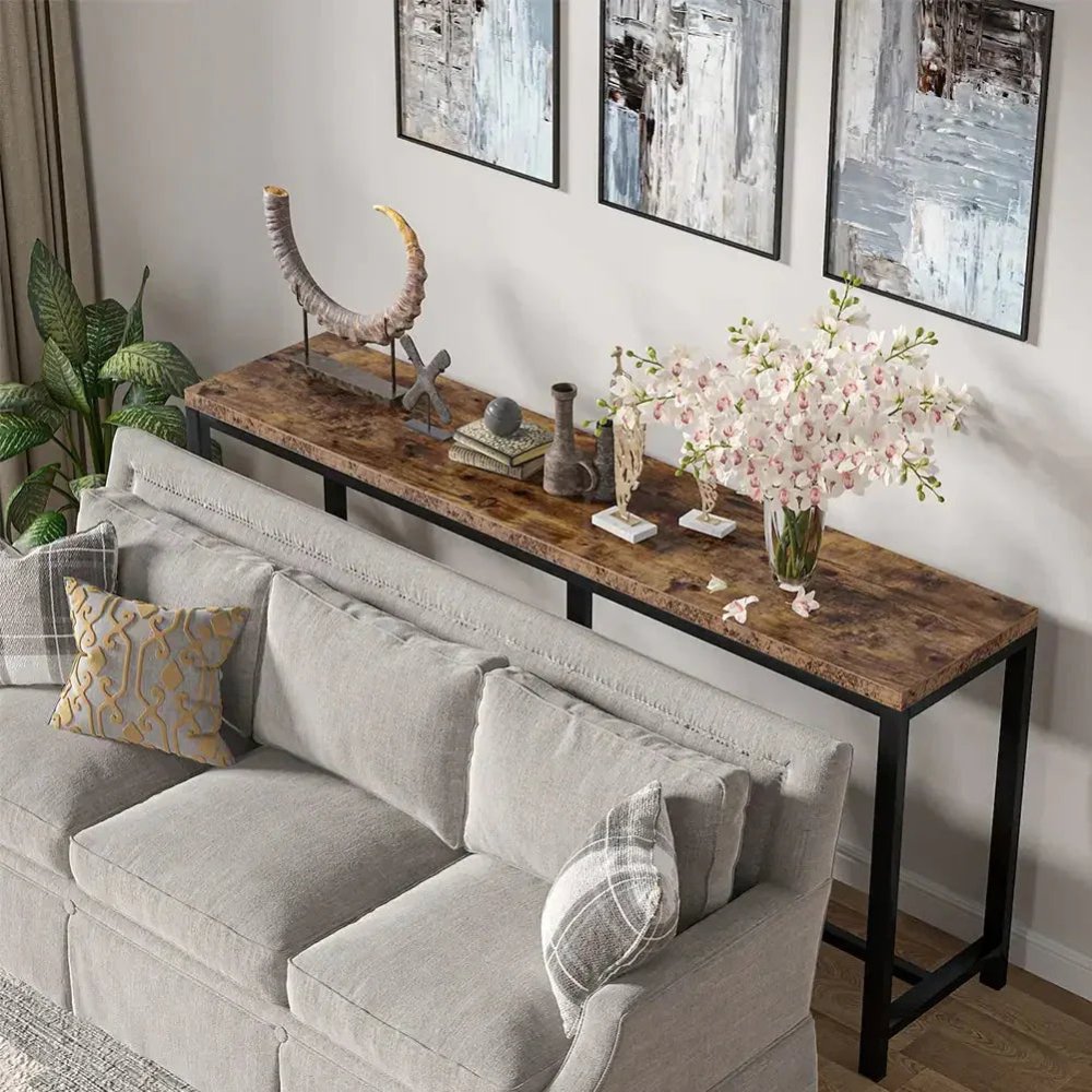Modern Extra Long Narrow Console Sofa Table - myhomestore.com.pk