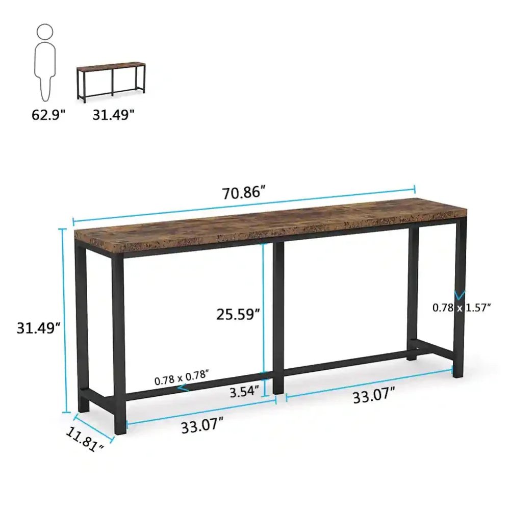 Modern Extra Long Narrow Console Sofa Table - myhomestore.com.pk