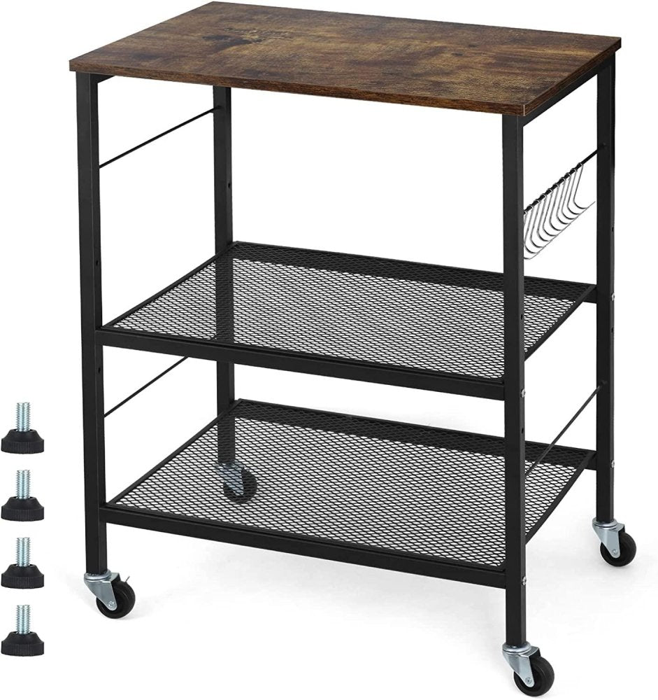 MOOACE 3 - Tier Mesh Kitchen Microwave Rack - myhomestore.com.pk