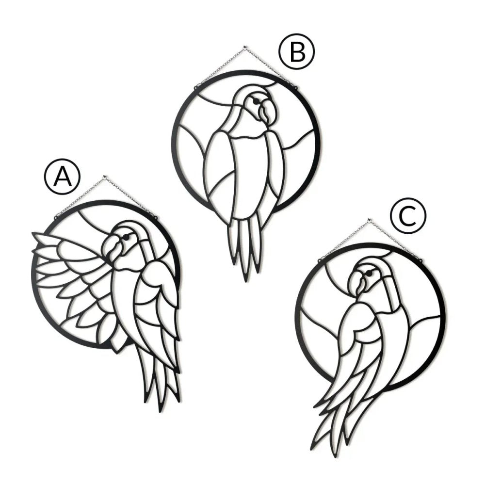 Parrots Metal Wall Decor - myhomestore.com.pk