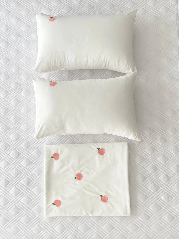 Peach Embroidered Duvet Cover Set - myhomestore.com.pk