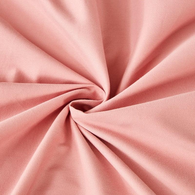 Pink Elegant Embroidered Cotton European Style Duvet Set - myhomestore.com.pk