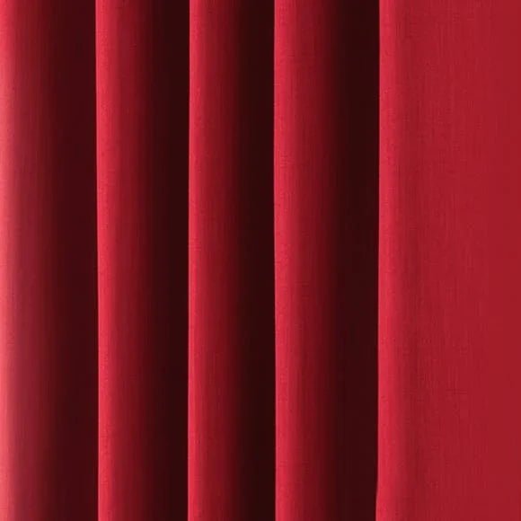 Plain Dyed Eyelet Curtains with lining - maroon - myhomestore.com.pk