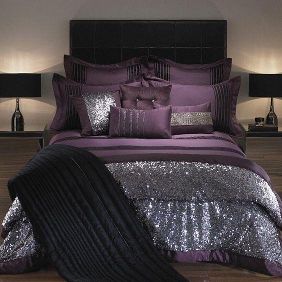 Purple Bridal Bedding Duvet Set With Filling - myhomestore.com.pk