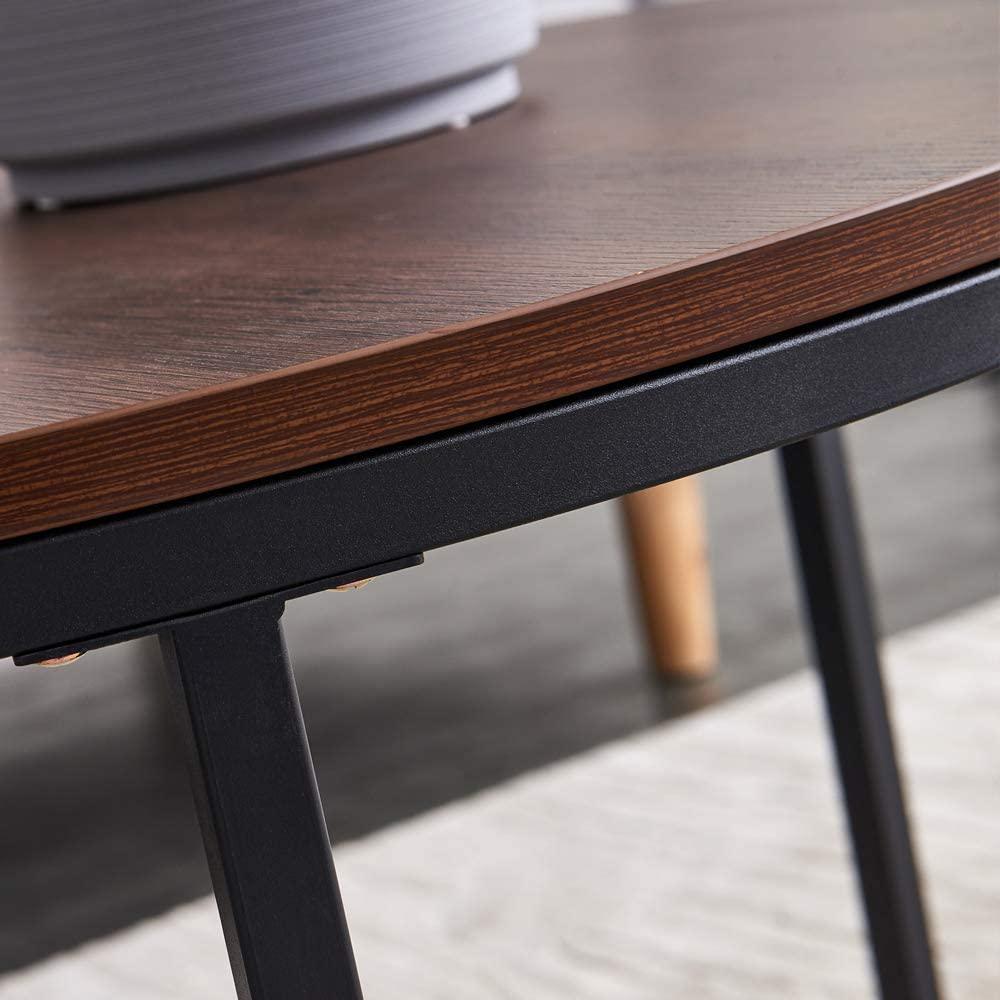 Quatropi Round Nesting Coffee Table 2 - Piece - Black Metal Base - myhomestore.com.pk