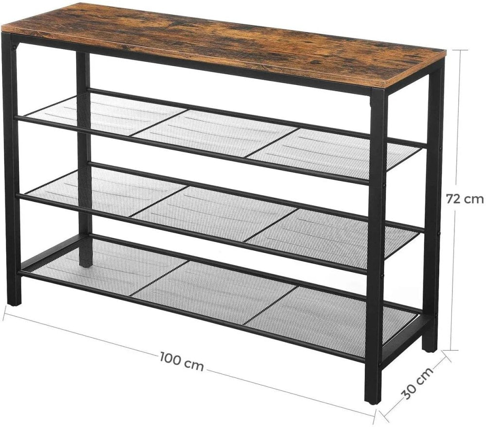Roomy Industrial Style Shoe Rack - myhomestore.com.pk