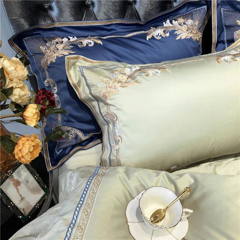 Royal Pistachio Exquisite Embroidery Duvet Set - myhomestore.com.pk