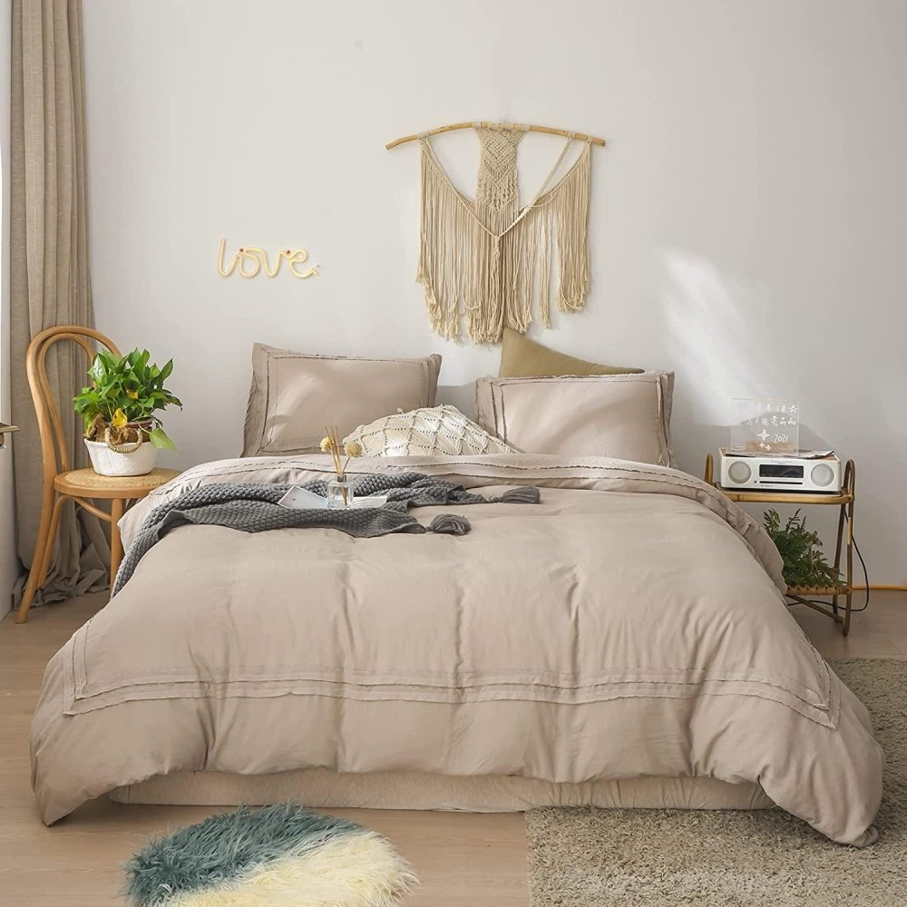 Ruched Lace Duvet Cover Set - myhomestore.com.pk