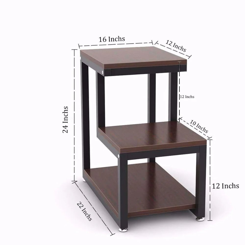 Rustic End Table 3 - Tier Side Table - myhomestore.com.pk