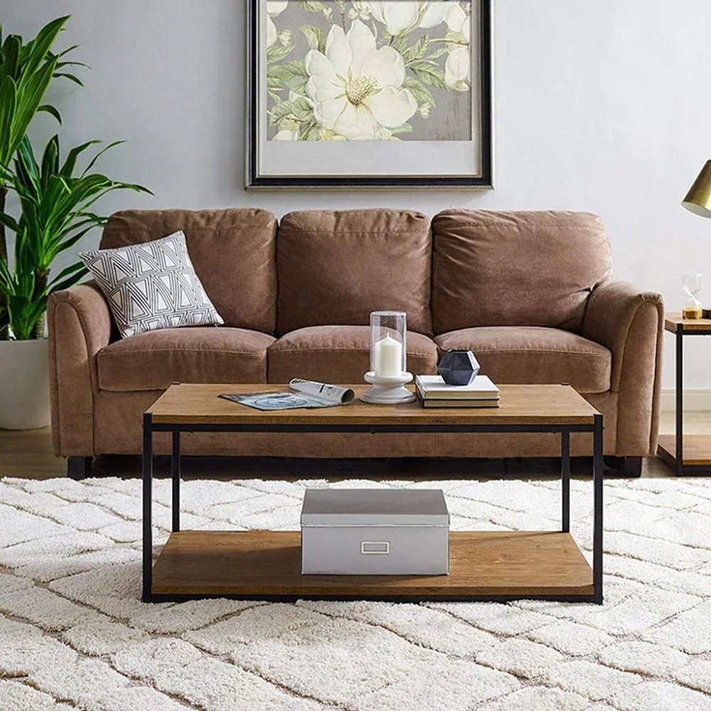Table with Iron Frame - Stylish & Sturdy Design - myhomestore.com.pk