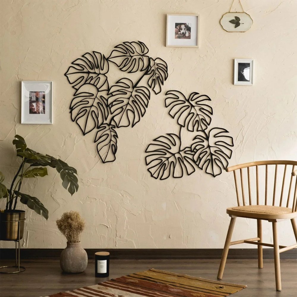 The large Monstera leaves Metal Wall Decor - myhomestore.com.pk