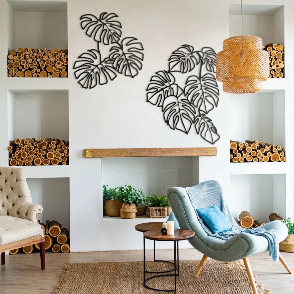 The large Monstera leaves Metal Wall Decor - myhomestore.com.pk