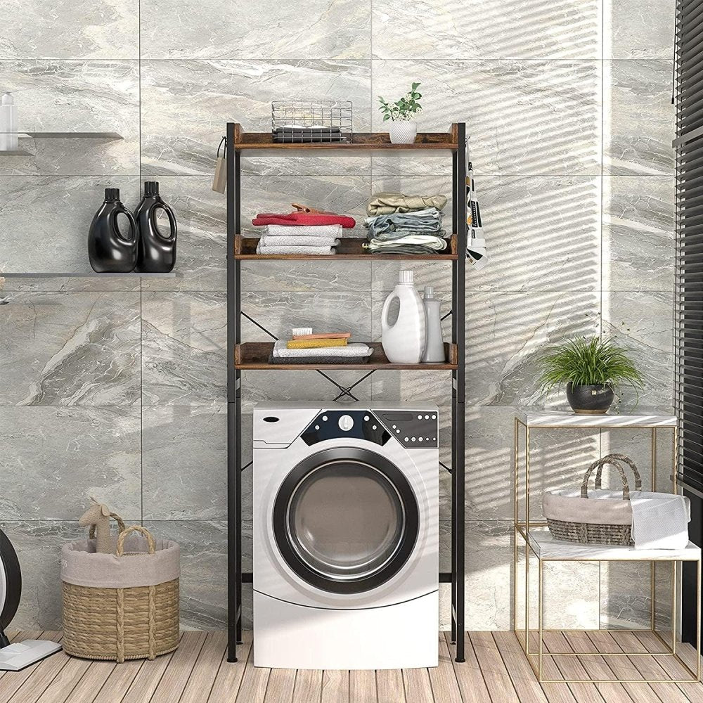 Toilet Storage Rack, 3 - Tier Bathroom Organizer Shelf Over Toilet, Freestanding Space Saver Toilet Stands - myhomestore.com.pk