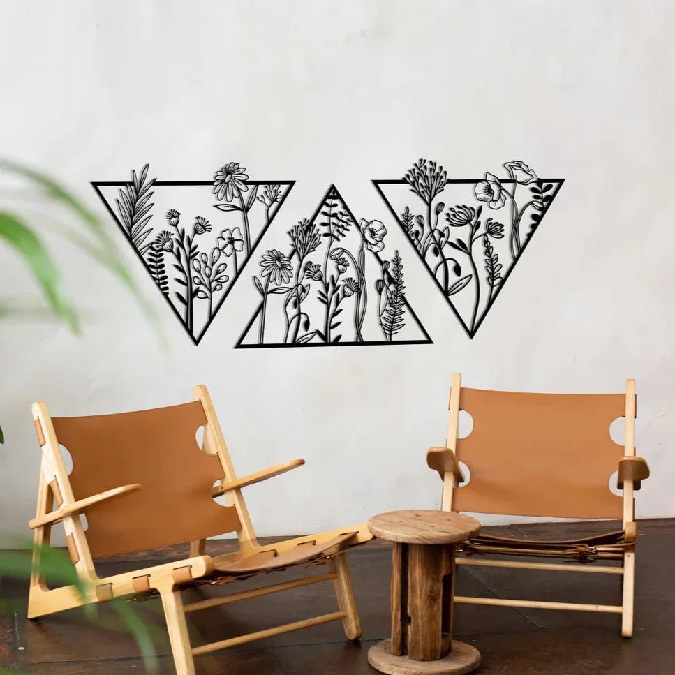 Triangle Metal Wall Decor - myhomestore.com.pk
