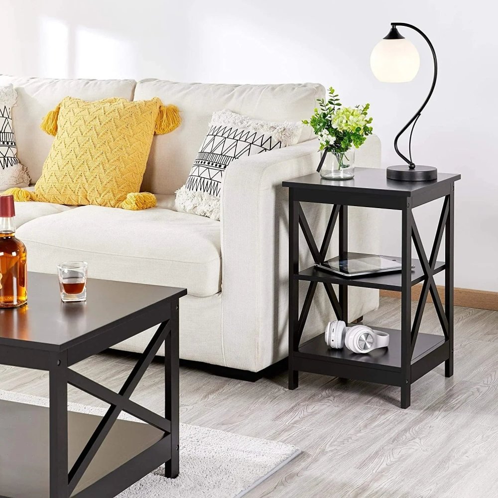 X - Design center Table with Side Table Black - myhomestore.com.pk