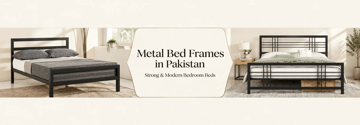 Metal Bed Frames in Pakistan | Strong & Modern Bedroom Beds - myhomestore.com.pk