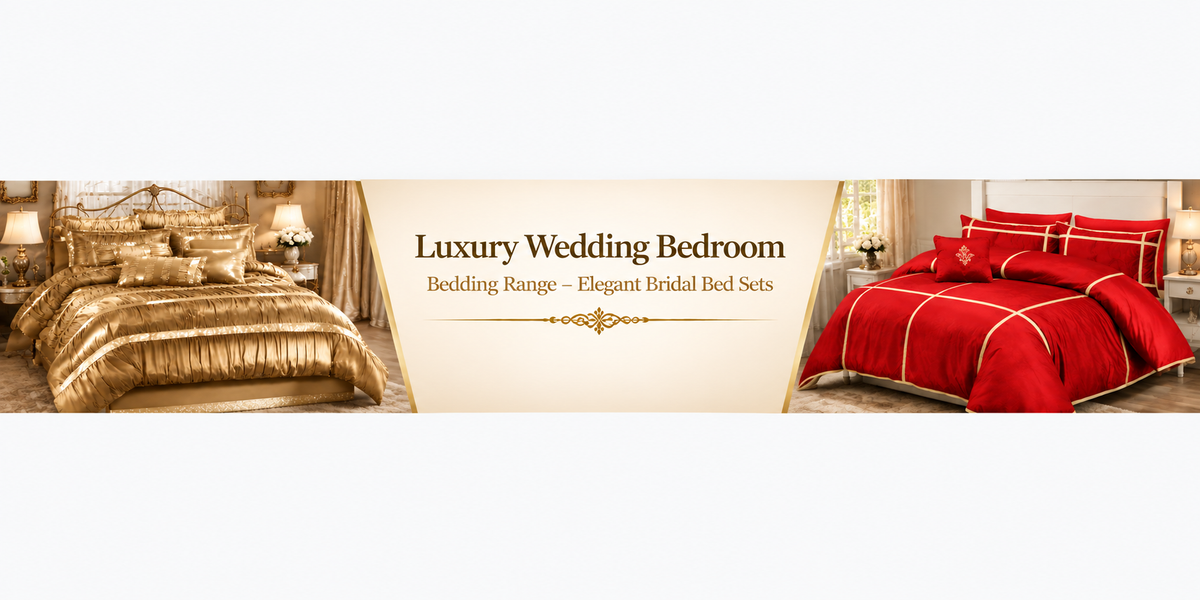 Luxury Wedding Bedroom Bedding Range – Elegant Bridal Bed Sets - myhomestore.com.pk