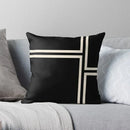 Cushion Cover- Black With White - myhomestore.com.pk