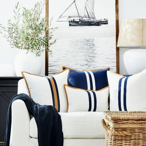 Cushion with Leather work