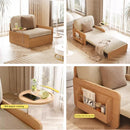 Pull Out Sofa Bed with Rotating Armrest Tray and Storage - myhomestore.com.pk