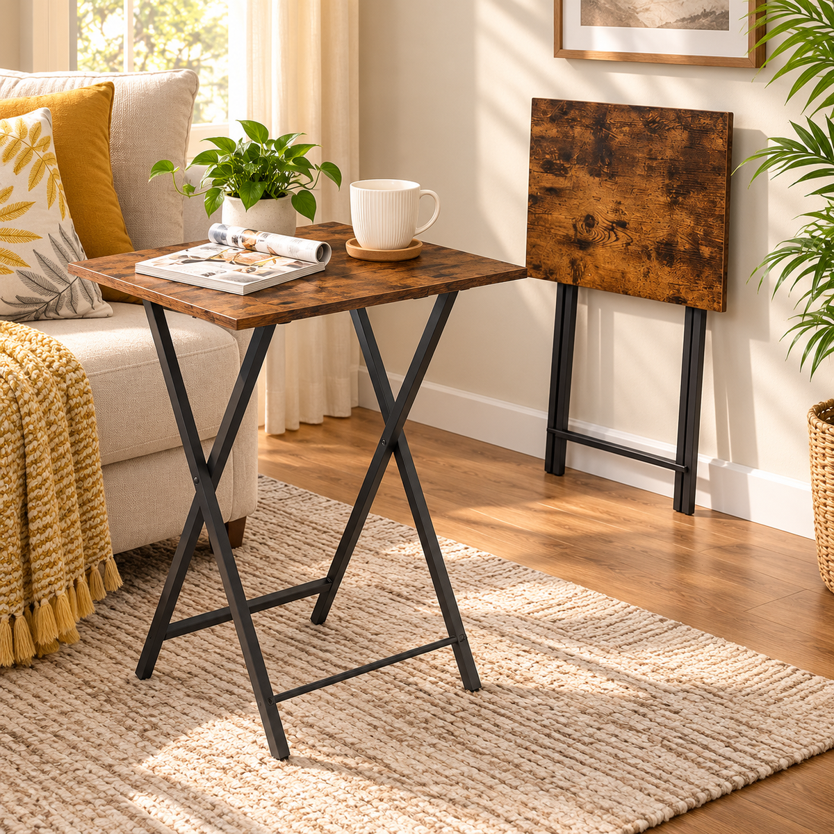Stable Snack Table for Small Space