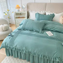 Ruffle With Pleat Duvet Set - myhomestore.com.pk